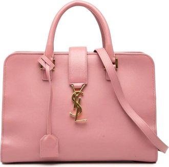 Saint Laurent Pre-owned Handbags, female, Pink, Size: ONE SIZE Pre-owned Leather Top Handle Bag