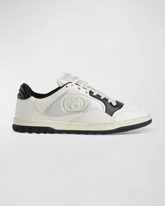 Gucci Men & apos;s Mac 80 Embroidered GG Leather Low Top Sneakers