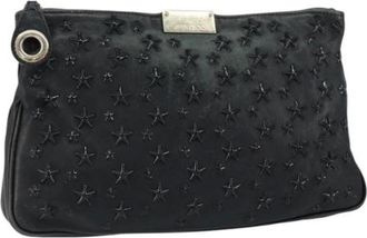 Jimmy Choo London Pre-owned Clutches, female, Black, Size: ONE SIZE Pre-owned Leather Clutch