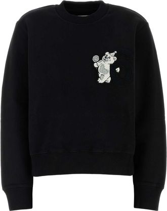 Maison Margiela Black Cotton Sweatshirt