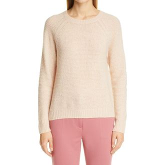 Max Mara Kiku Links Stitch Cashmere & Silk Sweater in Cipria at Nordstrom, Size Small