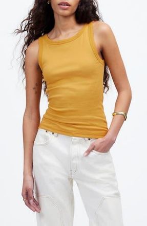 Madewell High Neck Cotton Tank in Pollen at Nordstrom Rack, Size Xx-Large