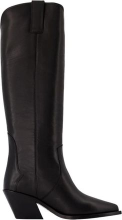 Anine Bing Tall Tania Boots - Dames - Cowboylaarzen - Zwart - 36 EU - Leer - Schoenen