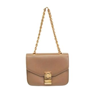 Celine Pre-owned Cross Body Bags, female, Beige, Size: ONE SIZE Pre-owned C Small Chain Shoulder Bag 188403