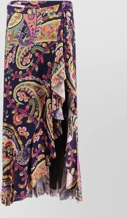 Etro printed wrap skirt