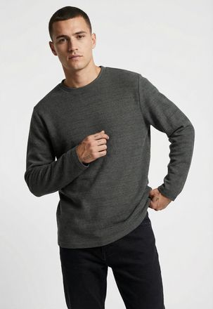 Jack & Jones Langarmshirt JACK & JONES JPRBLUDEREK LS STRUCTURE TEE, Herren, Gr. L, volcanic ash, Jersey, Obermaterial: 100% Baumwolle, unifarben, relaxed fit, Run