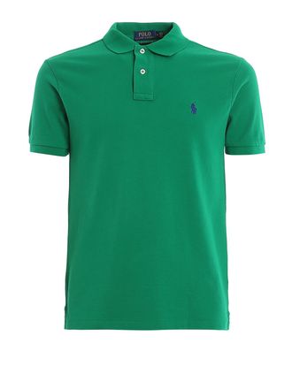 Polo Ralph Lauren Green slim fit cotton pique polo