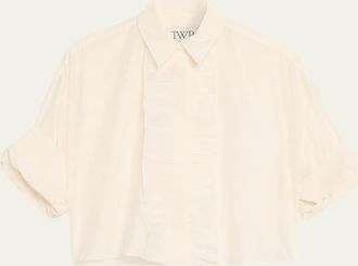 TWP Next Ex Cotton-Silk Ruffle Shirt