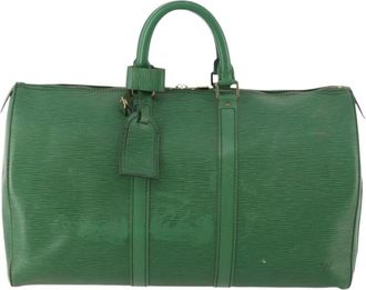 Louis Vuitton Pre-owned Weekend Bags, female, Green, Size: ONE SIZE Pre-owned Vintage Epi Keepall Travel Bag
