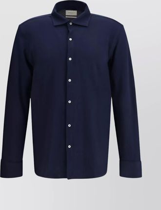 Brooksfield cotton cuban collar long-sleeve shirt