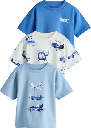 Next Kids Assorted 3-Pack Cotton T-Shirts in Blue at Nordstrom, Size 1.5-2Y
