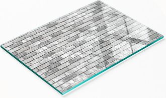 OEM Tablero De Cocina De Vidrio Templado Con Gr&aacute;ficos Decorativos De Pared De Ladrillo 80x52 Cm