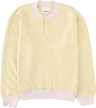 Isabel Marant Pale Yellow Cotton Mathias Sweatshirt
