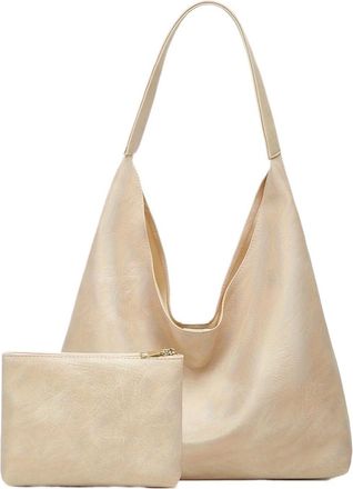 Generic Compatible For Tote bag hand bill of lading shoulder womens retro simple large(Ivory)