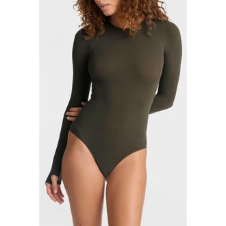 Commando Ballet Thumbhole Cuff Bodysuit in Cadet at Nordstrom
