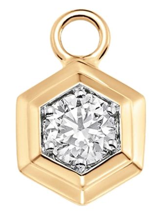 Sara Weinstock 18K yellow gold diamond pendant charm