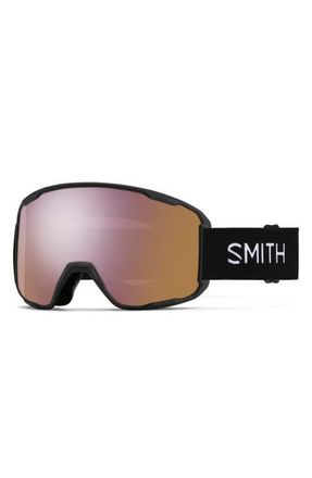 Smith Preview ChromaPop Shield Snow Goggles in Black /Chromapop Rose Gold at Nordstrom