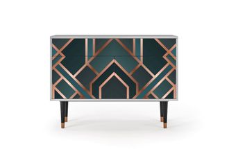 StoryZ Aparador azul-verde 2 cajones y 2 puertas L 115 cm