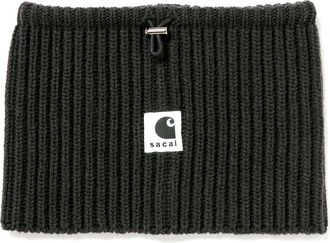 sacai Carhartt WIP Rib Wool & Nylon Neck Warmer in Black at Nordstrom