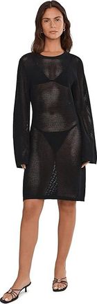 Seafolly Beach Edit Mesh Knit Cover Up Womens Swimwear Black : LG, Cotton/Nylon