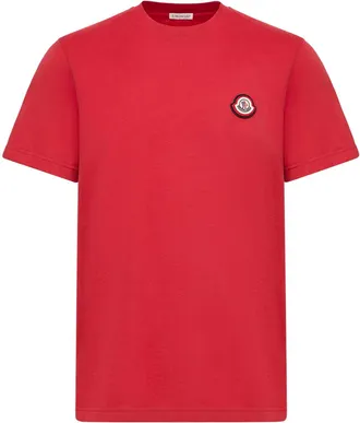Moncler Moncler Logo Cotton Jersey T-shirt, Men, Red, Size: Xxl