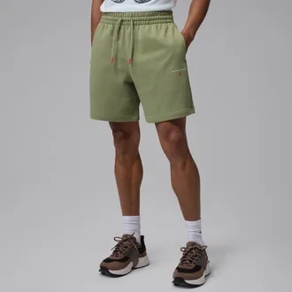 Nike Jordan Mens Jordan Flight Fleece Shorts in Green | IW6374-334