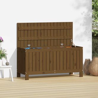 Berkfield Home Garden Storage Box Honey Brown 108x42.5x54 cm Solid Wood Pine