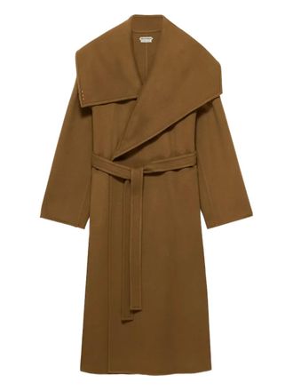 J.W.Anderson double-breasted wrap coat - women - Wool/Cashmere - 10 - Brown