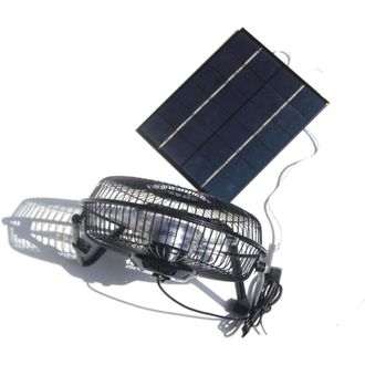 Elle Ventilador Solar De 5,2 W Y 6 V Con Panel De 8 Pulgadas Para Camping, Caravana, Yate E Invernadero. Funcionamiento Silencioso Y Ecol&oacute;gico