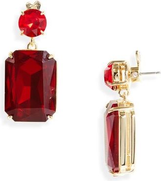 Carolina Herrera Riviere Crystal Drop Earrings in Rioja at Nordstrom