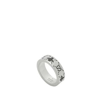 Gucci Silver Bee Engraved Ring - female - Gucci - Rings - Gray - 64 MM - Accessories
