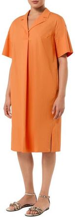 Marina Rinaldi Mrsacro Cotton Shirtdress in Tangerine at Nordstrom, Size 14W