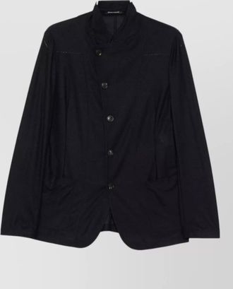 Emporio Armani virgin wool single-breasted coat