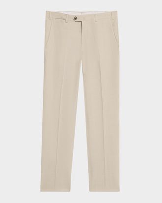 Emporio Armani Men & apos;s Textured Flat-Front Dress Pants