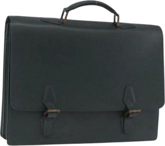 Louis Vuitton Pre-owned Taiga Business Bag - Heren - Vintage Handtas - Groen - ONE Size - Leer - Vintage