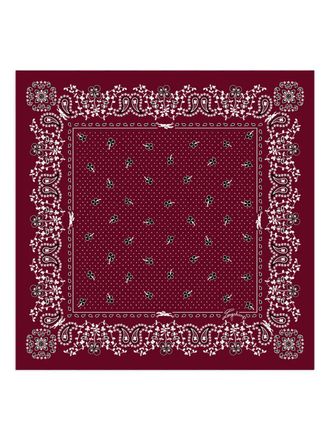 Longchamp paisley-print scarf - Red