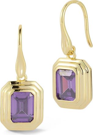 Glaze Jewelry Cubic Zirconia Drop Earrings in Gold/purple at Nordstrom Rack