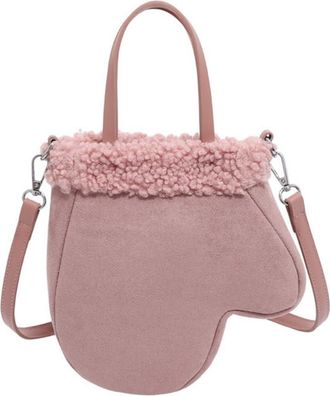 Generic Handbag Womens Autumn and Winter Personalized Plush One-Shoulder Crossbody Bag(pink)