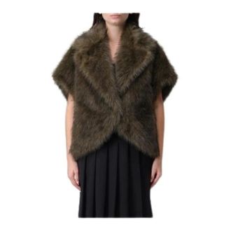 Liviana Conti Faux Fur & Shearling Jackets, female, Green, Size: M L5Ww28 Jacket