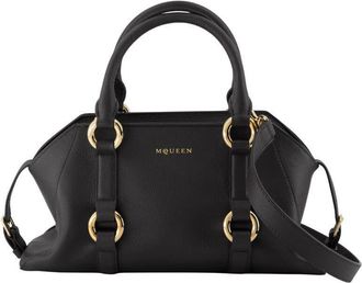 Alexander McQueen Alexander Mcqueen Black Leather Small Farringdon Handbag