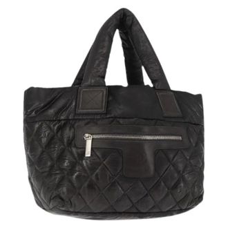Chanel Pre-owned Tote Bags, female, Black, Size: ONE SIZE Pre-owned Nylon Tote Bag