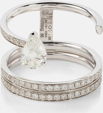 Repossi Serti Sur Vide 18kt white gold ring with diamonds