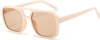 Generic Large Frame Men Outdoor Sunglasses Vacation Sports Women Driver Sun Glasses(Beige)