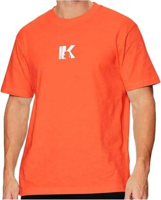 Karl Lagerfeld KLJ Reg SS K Logo Tee - Heren - T-shirts - Oranje - M - Katoen - Tops