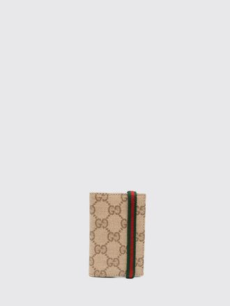 Gucci Portacarte bifold in tessuto GG Supreme con nastro Web