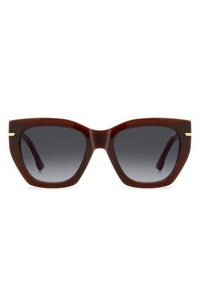 Victoria Beckham VB 7017/S 52mm Rectangular Sunglasses in Brown/dark Grey Sf at Nordstrom