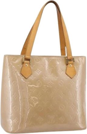 Louis Vuitton Pre-owned Patent Leather Hand Bag - Dames - Vintage Shopper - Beige - ONE Size - Leer - Vintage