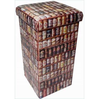 Biscottini International Biscottini - Puf Contenedor Recerrable De Simil Cuero