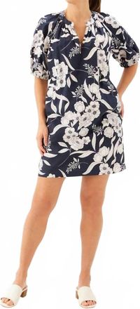 Karen Kane Puff Sleeve Peasant Mini Dress In Floral Print