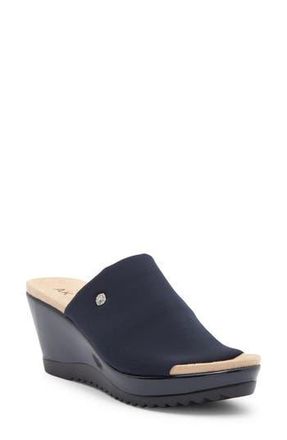 Anne Klein Rellin Wedge Sandal in Navy Mesh at Nordstrom Rack, Size 7